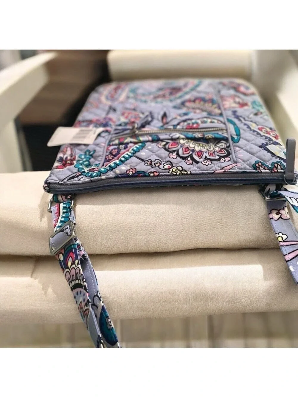 Vera Bradley Iconic Hipster Crossbody Bag Makani Paisley Quilted Purse